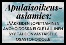 Apulaisoikeusasiamies: lääkkeiden lopettaminen avohoidossa ei ole laillinen syy tahdonvastaiselle osastohoidolle