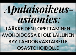 Apulaisoikeusasiamies: lääkkeiden lopettaminen avohoidossa ei ole laillinen syy tahdonvastaiselle osastohoidolle